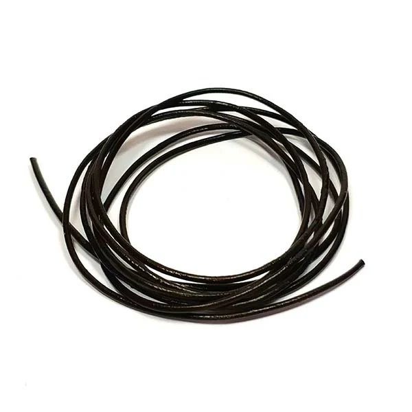 HobbyArts Lædersnor, 1m, Mørk Brun